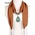 cheap Necklaces-D Exceed Chiffon Winter Scarf Zinc Alloy Water Drop Pendant Scarf Necklaces For Women&#039;s Tassel Jewelry Scarves