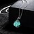 cheap Necklaces-Night Light Emitting Fluorescent Stone Electroplating Ms 925 Silver Pendant Necklace(Color Random)