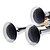 cheap Automotive Exterior Accessories-Triple Trumpet Air Horns 150.2Db Very Loud Black + Silver Car Van Lorry Truck