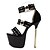 cheap Women&#039;s Sandals-Women&#039;s Shoes Leatherette Stiletto Heel  Open Toe Sandals Party &amp; Evening / Dress Black / Almond
