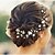 baratos Jóias de cabelo-Mulheres Grampos de cabelo Para Casamento Festa Festa de Casamento Pérola Imitação de Pérola Liga Branco Vermelho 6pcs
