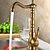 cheap Rotatable-Kitchen Faucet,Antique Brass Deck Mounted One Hole Standard Spout Rotatable Kitchen Taps with Hot and Cold Switch