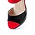 cheap Women&#039;s Sandals-Women&#039;s Leatherette Spring / Summer Chunky Heel / Platform Split Joint Red / Blue / Almond