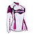 abordables Ropa de ciclismo para mujer-Nuckily Women&#039;s Cycling Jersey Long Sleeve Winter Bike Jersey Top with 3 Rear Pockets Mountain Bike MTB Road Bike Cycling Sunscreen Windproof Breathable Anatomic Design Purple Stripes Polyester Sports