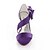 abordables Chaussures de mariée-Femme Chaussures de mariage Mariage Habillé Soirée &amp; Evénement Couleur Pleine Sandales de mariage Eté Noeud Escarpins Bout ouvert Classique Marche Tissu élastique Mocassins Violet