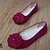 cheap Women&#039;s Flats-Women&#039;s Shoes Fleece Spring / Fall Comfort Flat Heel Bowknot Red / Pink / Burgundy