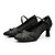 abordables Zapatos de salón y de baile moderno-Mujer Zapatos de Baile Moderno Salón Zapatos de Salsa Tacones Alto Corbata de Lazo Corte Tacón Personalizado Negro Marrón Hebilla / Interior / Seda