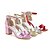 cheap Women&#039;s Sandals-Women&#039;s Chunky Heel Buckle Patent Leather Spring / Summer Golden / Silver / Red