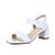 cheap Women&#039;s Sandals-Women&#039;s Shoes Patent Leather Chunky Heel Open Toe Sandals Office &amp; Career / Dress / Casual Black / Pink