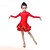 Χαμηλού Κόστους Παιδικά Ρούχα Χορού-Λάτιν Χοροί Φορέματα Επίδοση Βαμβάκι / Spandex Κρύσταλλοι / Στρας Μακρυμάνικο Φυσικό Φόρεμα / Λατινικοί Χοροί