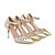 baratos Sapatos de Salto Alto de mulher-Feminino Sapatos Courino Verão Salto Agulha Presilha Para Casual Prata Dourado