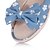 זול סנדלי נשים-נשים נעליים דמוי עור אביב קיץ סתיו עקב נמוך פפיון פרח ל קזו&#039;אל שמלה אדום כחול כחול ים