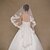 cheap Wedding Veils-One-tier Lace Applique Edge Wedding Veil Elbow Veils / Fingertip Veils with Embroidery Lace / Tulle / Classic