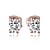 cheap Earrings-Crystal Classic Vintage Party Work Casual Birthstones Cubic Zirconia Imitation Diamond Earrings Jewelry 5# / Rose Gold / Silver For 2pcs