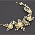 cheap Headpieces-Lady&#039;s Baroque Style Gold Leaf Olive Crystal Pearl Headband  Forehead Hair Jewelry for Wedding Party (Length:28cm)