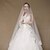 cheap Wedding Veils-One-tier Lace Applique Edge Wedding Veil Chapel Veils 53 Embroidery Lace Tulle