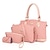 cheap Bag Sets-Women&#039;s PU(Polyurethane) Tote / Shoulder Messenger Bag / Bag Set Artwork Brown / Blue / Pink