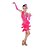 Χαμηλού Κόστους Παιδικά Ρούχα Χορού-Λάτιν Χοροί Φόρεμα Φούντα Κρύσταλλοι / Στρας Επίδοση Αμάνικο Ψηλό Σπαντέξ Βαμβάκι / Λατινικοί Χοροί