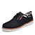 cheap Men&#039;s Oxfords-Men&#039;s Shoes Leather Winter Spring Summer Fall Comfort Flat Heel Lace-up for Casual White Black Brown Blue