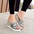 cheap Women&#039;s Sandals-Women&#039;s Summer Platform / Wedge Heel Slingback Dress Leatherette Golden / White / Pink