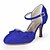 billige Højhælede sko til kvinder-Dame Satin / Stræksatin Forår / Efterår / Vinter D&#039;Orsay og todelt Stilethæle Rosette / Spænde Sølv / Blå / Lilla / Bryllup