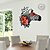 cheap Wall Stickers-Wall Stickers Wall Decals, Fashion Personality Ink Painting Zerba with Flower PVC Wall Sticker