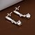 cheap Earrings-lureme® Fashion Style Silver Plated Drop Cross Shaped with Zircon Stud Earrings