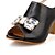 cheap Women&#039;s Sandals-Women&#039;s Leatherette Spring Summer Fall Casual Dress Outdoor Crystal Buckle Chunky Heel White Black Blue