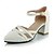 cheap Women&#039;s Heels-Women&#039;s Shoes Leatherette Chunky Heel Heels Heels Wedding / Office &amp; Career / Party &amp; Evening Black / White / Gray