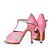 baratos Sapatos de Dança Latina-Mulheres Sapatos de Dança Latina / Sapatos de Dança Moderna Couro Sandália Salto Agulha Personalizável Sapatos de Dança Preto / Rosa