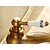 Недорогие классический-Ретро Смеситель для раковины ванной комнаты One Handel Вращающийся старинный латунный центральный элемент легко наносится на одно отверстие