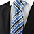 cheap Men&#039;s Accessories-New Striped Mix Blue Grey Mens Tie Necktie Party Wedding Holiday Gift KT1067