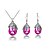 cheap Jewelry Sets-Women&#039;s Crystal Jewelry Set Necklace / Earrings Drop Earrings Jewelry Green / Blue / Rose For Party Daily Casual