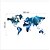 cheap Wall Stickers-Exquisite Fashion Blue World Map PVC Wall Sticker Wall Decals with Transfer Film