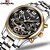cheap Mechanical Watches-Carnival Men&#039;s Skeleton Watch Automatic self-winding Hollow Engraving Stainless Steel Band White Gold