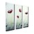 billige Blomstrede/botaniske malerier-Hånd-malede Abstrakt / Blomstret/BotaniskModerne Tre Paneler Canvas Hang-Painted Oliemaleri For Hjem Dekoration