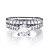 cheap Rings-Luxurious Wedding Accessories Ring Bridal Sets 925 Sterling Silver White Cubic Zirconia Rings For Women
