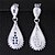 cheap Earrings-Women&#039;s AAA Cubic Zirconia Zircon Cubic Zirconia Silver Plated Stud Earrings Clip Earrings - Fashion Silver Drop Earrings For Wedding