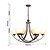 cheap Candle-Style Design-6-Light 30CM LED Pendant Light Metal Glass Painted Finishes Traditional / Classic 110-120V 220-240V
