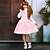abordables Vestidos Lolita-Princesa Sweet Lolita vestido de vacaciones Vestidos Mujer Chica Tela de Encaje Algodón Japonés Disfraces de Cosplay Rosado Un Color Sin Mangas Longitud Pequeña