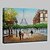 cheap Landscape Paintings-Oil Painting Hand Painted Horizontal Landscape Modern Stretched Canvas