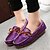 cheap Women&#039;s Flats-Women&#039;s Outdoor Casual Bowknot Flat Heel Comfort Leatherette Black Golden Purple