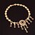 billiga Jewelry Set-Kristall Smyckeset Ringformade Örhängen Justerbar ring Påstående damer Kontor Elegant Ledigt Mode 18K Guldpläterad örhängen Smycken Guld Till Fest 1set