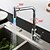 voordelige Draaibaar-Keuken Kraan - Single Handle Een Hole Chroom Standard uitloop Middenset Hedendaagse Kitchen Taps / LED