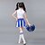 baratos Roupa Infantis de Dança-Trajes de Cheerleader Blusa Fru-Fru Espetáculo Sem Manga Alto Poliéster