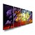 cheap Landscape Paintings-Stretched (ready to hang) Hand-Painted Oil Painting 60&quot;x24&quot; Canvas Wall Art Modern Abstract Trees Purple
