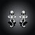 cheap Earrings-lureme®Fashion Style Silver Plated With Zircon Flowers Shaped Dangle Earrings