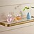cheap Shower Caddy-Bathroom Shelves, Bathroom Accessories Solid Antique Brass Wall Mounted Glass Shelf
