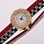 cheap Bracelet Watches-Xu™ Women&#039;s Fashion Watch Quartz Quilted PU Leather Black / White / Blue Analog White Black Red