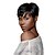 abordables Perruques sans bonnet-Rihanna chic et coupé court perruques naturelles brésilien Rémy vierge de cheveux sans bonnet noir perruques de cheveux humains